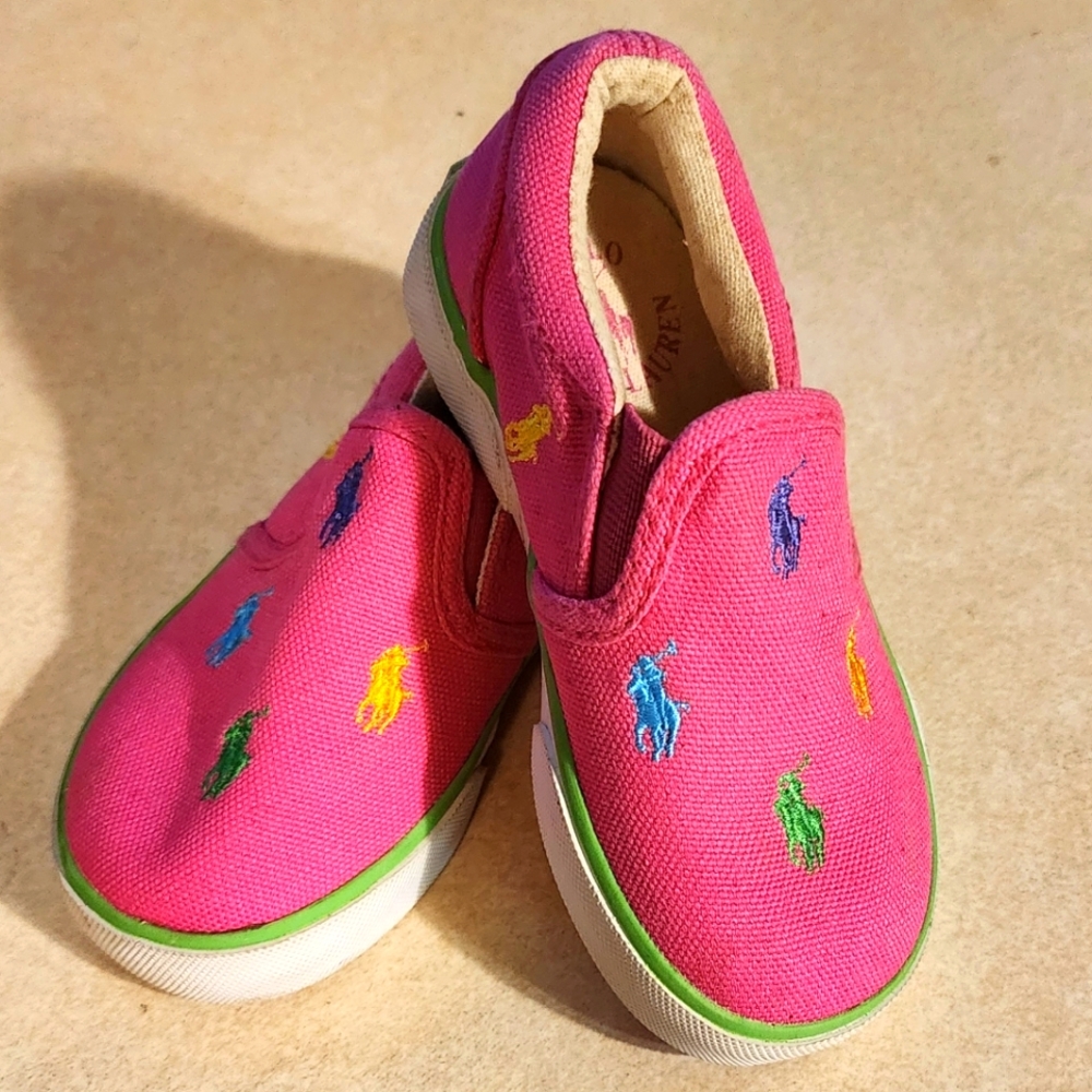 Pink Polo Slip-On Shoes 6c